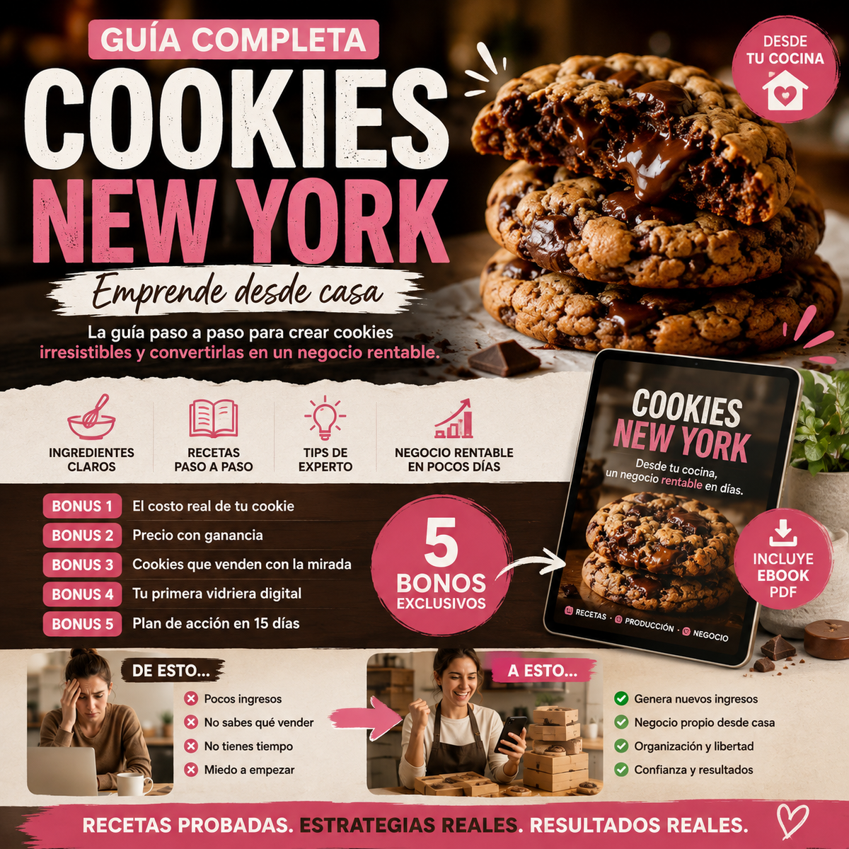 Cookies New York: Creá tu Negocio desde Casa + 5 Bonos